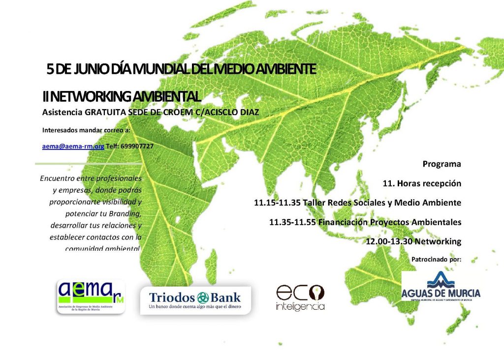 5 DE JUNIO DÍA MUNDIAL DEL MEDIO AMBIENTE II NETWORKING AMBIENTAL – AEMA-RM